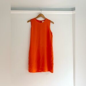 Cynthia Rowley, orange 100% silk dress, Size 8